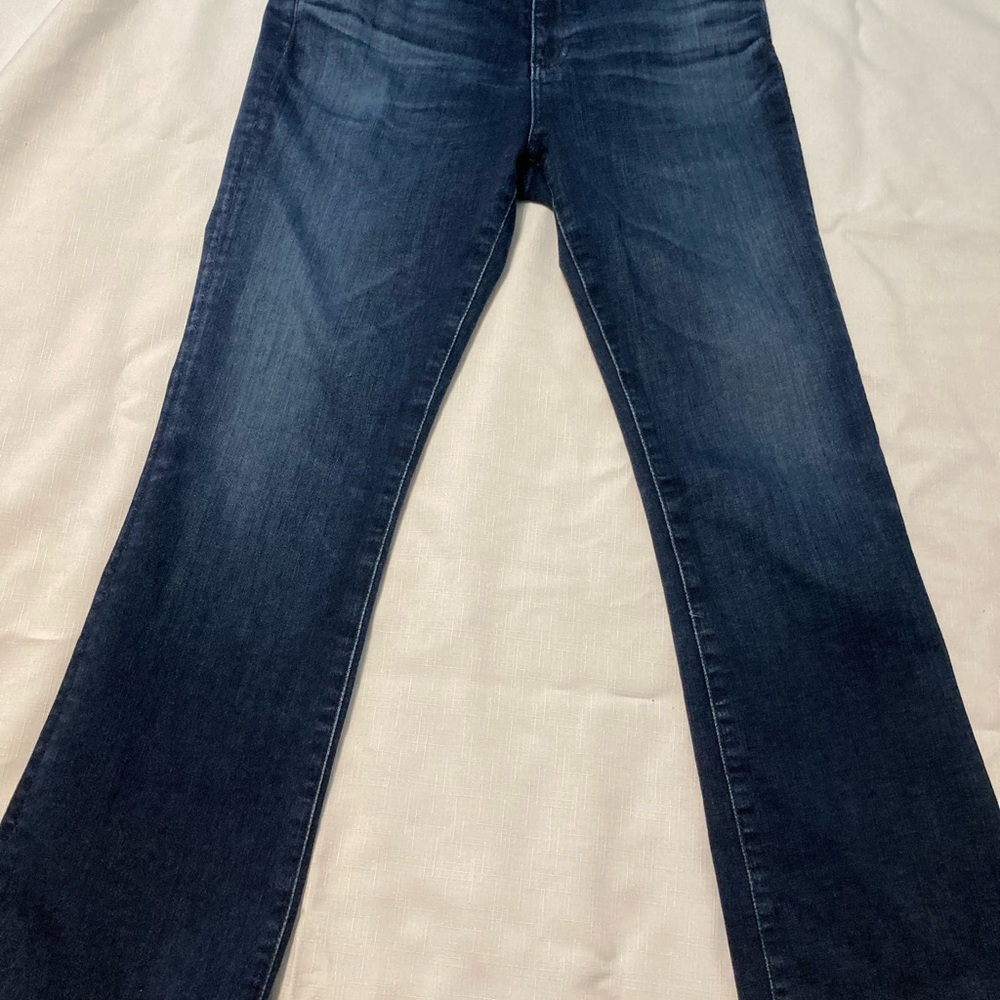 AG-ED Denim. Size 28R. Tag says Jodi Crop - high-rise slim flare crop.